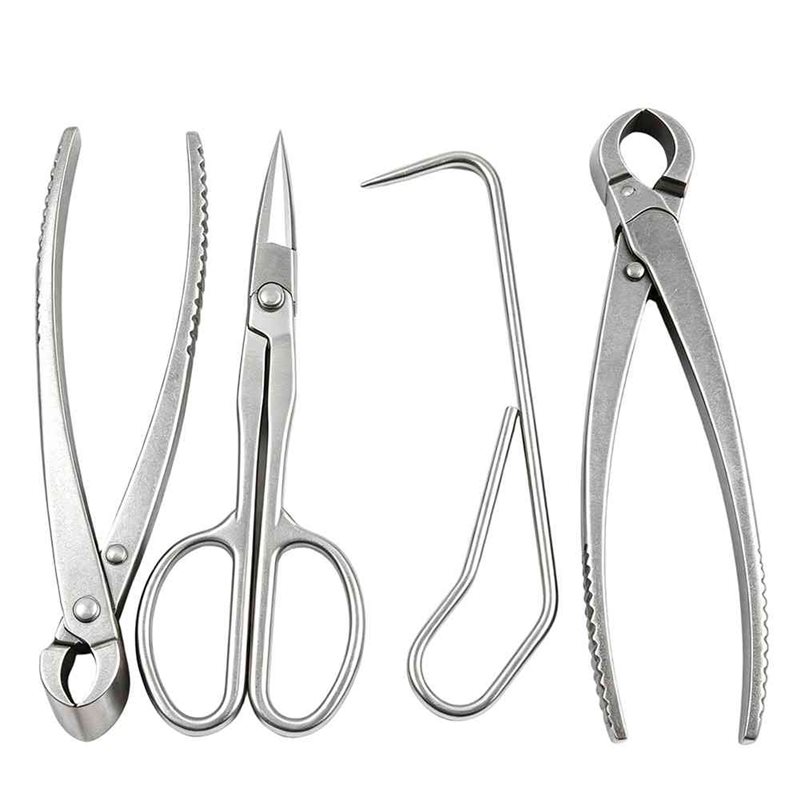 Bonsai Tool Set - Narzędzia do Bonsai ABGH, 4-częściowy zestaw