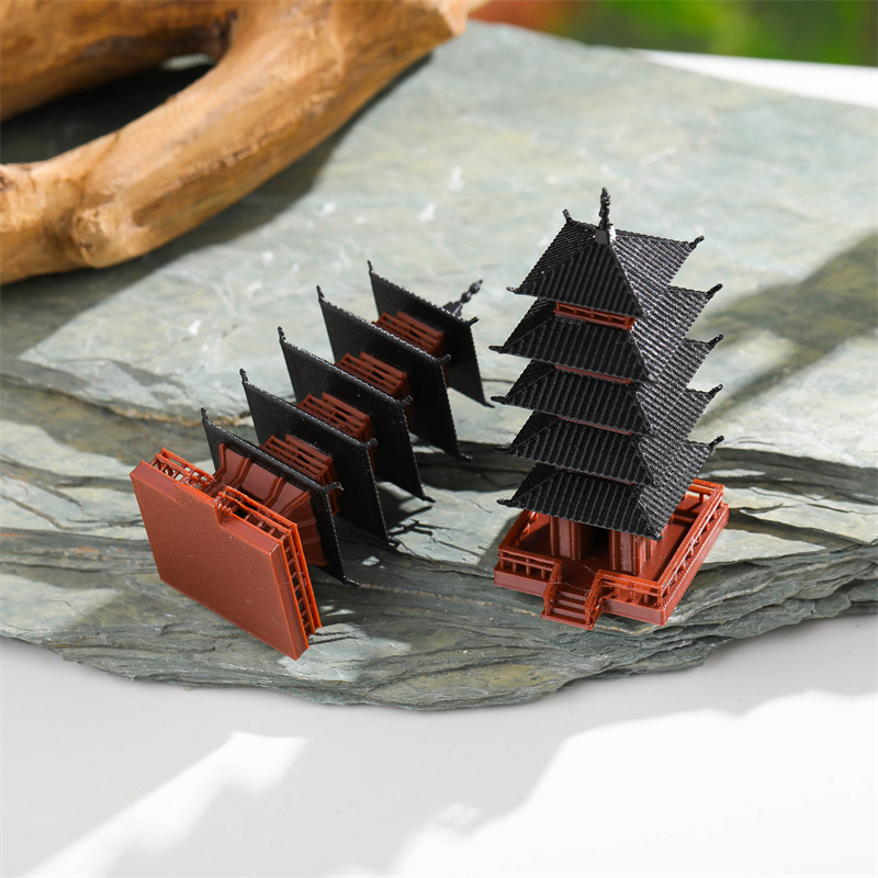 Bonsai Garden Mini - Miniaturowa Pagoda Statuetka Model Starożytnego Budynku