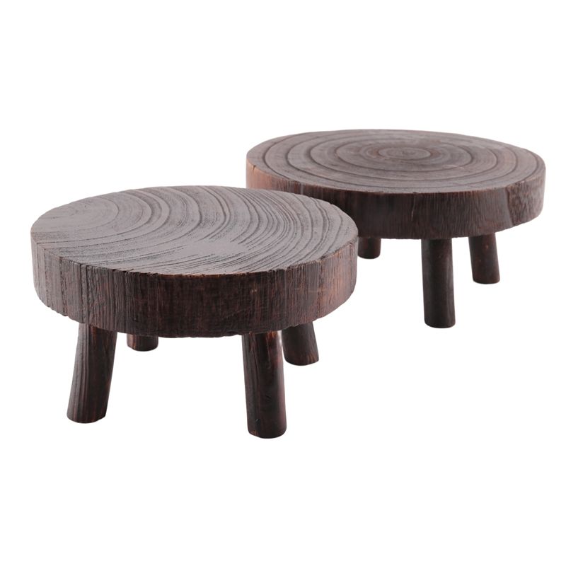 ABHU 2 szt. Mini Drewniany Sto – Bonsai Garden Display Stands recenzja i cena