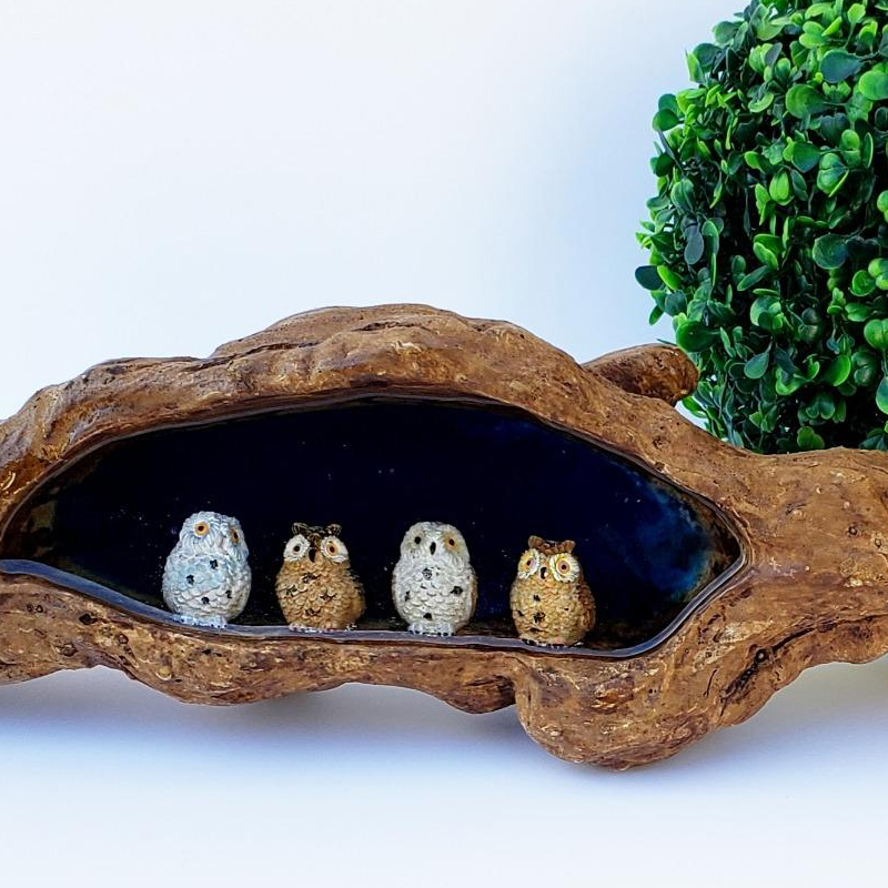 4 szt. Żywica Mini sowy miniat – Bonsai Garden Mini recenzja i cena